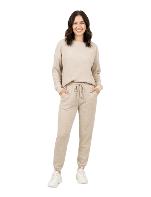 Waffle Knit Lounge Set